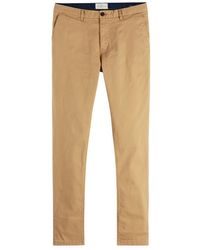Scotch & Soda Synthetic Stuart Chinos in Blue for Men | Lyst