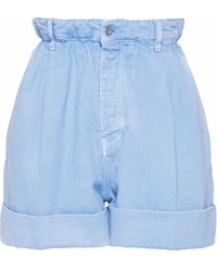 - Save 20% Womens Clothing Shorts Jean and denim shorts Miu Miu Drill Denim Shorts in Pink Blue 