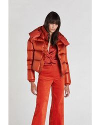 Patrizia Pepe Puffy "essential" Short Down Jacket - Red