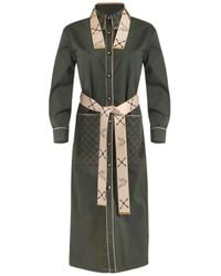 Thale Blanc Beverly Quilted Coat Dress - Green