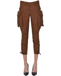 DSquared² Cropped Cargo Style Pants - Brown