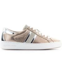 pink and rose gold trainers