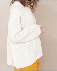 Beaumont Organic Ss20 Alessandra-jane Organic Cotton Sweater In Off - White