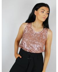 rose gold sequin top uk