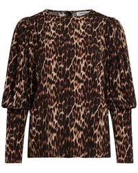 co'couture Cocouture Nabia Animal Mocca Blouse - Brown