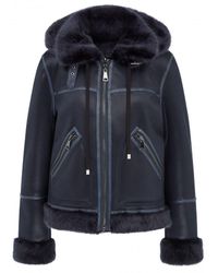 Urbancode Urban Code Ede Reversible Faux Fur Biker Jacket - Blue