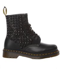 dr martens kendra black leather heeled ankle boots