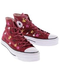 Red High-top sneakers for Women | Lyst