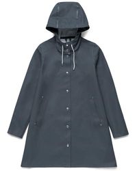 Stutterheim Mosebacke Charcoal Raincoat By - Grey