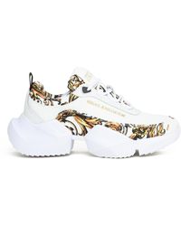 Versace Jeans Couture Leather Sneakers With Platform Outsole - White