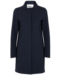 Herno Single Breasted Coat - Navy - Blue