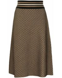 Ferragamo Geometric-pattern Knitted Skirt - Multicolor