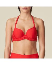 Marie Jo Blanche Heart Shape Bikini Top In Pomme D Amour - Red