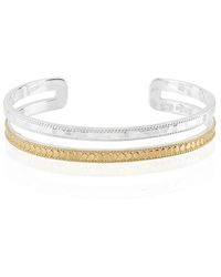 Anna Beck Signature Hammered And Dotted Double Band Cuff - Multicolor