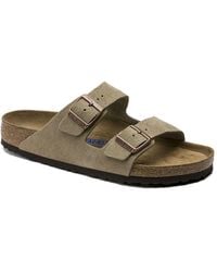 Birkenstock - Arizona Soft Footbed Suede Leather Sandals - Taupe Uk 3 (w), - Lyst