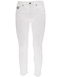 Versace Jeans Couture Jeans Bianco Con Logo - White