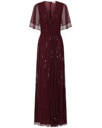frock and frill red dress