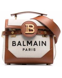 Balmain Leather Handbag - Brown