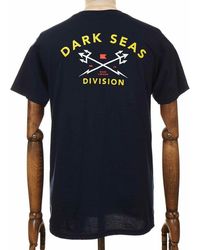 Dark Seas Headmaster Premium Tee - Navy/ - Metallic