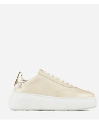 Armani Exchange Leather Sneakers in White | Lyst