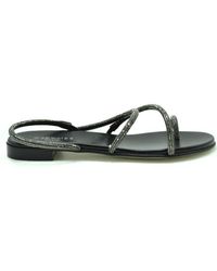Greymer Leather Sandals - Black