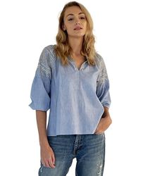 Rose & Rose Alvear Chambery Top - Blue