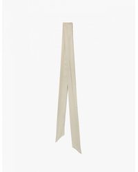 A Line Satin Scarf - Natural