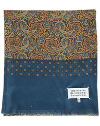 Maison Margiela Drawstring Scarf in Blue for Men Mens Accessories Scarves and mufflers 