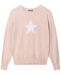 Chalk Taylor Dusky /ecru Star Sweater - Pink