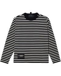 Marc Jacobs The Striped T-shirt in Black | Lyst
