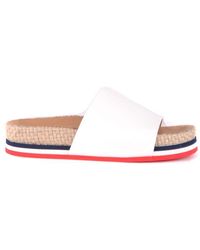 Moncler Slides In White
