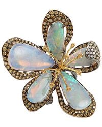 Wendy Yue Opal Flower Ring - Multicolour