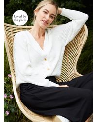 Baukjen Denim Margot Cable Cardigan in 