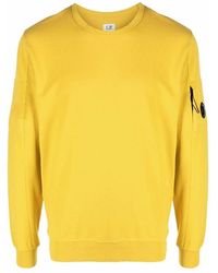 C.P. Company C.p. Company Light Fleece Crew Neck Sweatshirt - Yellow