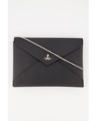 vivienne westwood black envelope clutch