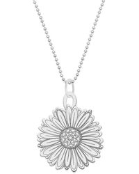 CarterGore Small Daisy Flower Pendant Necklace - Metallic