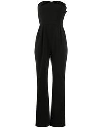Moschino Strapless Pleated Jumpsuit - Black