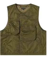 blousons Gilet Field à rayures Coton Engineered Garments pour homme en coloris Vert Homme Vêtements Vestes blazers Gilets 