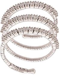 Metallic - Save 29% Womens Jewellery Rings Mattia Cielo 5 Circle Rugiada Ring in Silver 