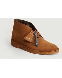 clarks desert boots cola suede