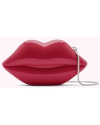 Lulu Guinness Raspberry Lips Medium Clutch Bag - Pink