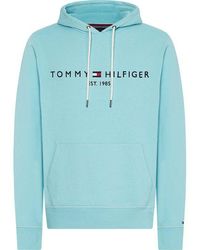 tommy hilfiger hoodie light blue