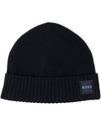 BOSS by HUGO BOSS Albo Logo Beanie in 