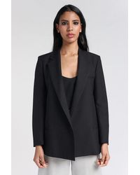 Covert Double-breasted Fake Blazer - Black
