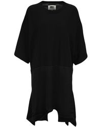 MM6 by Maison Martin Margiela Spliced T-shirt Dress - Black