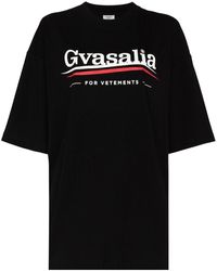 Vetements Gvasalia For Print T-shirt - Black