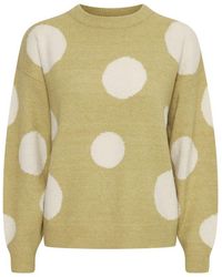 Ichi Dusty Jumper-weeping Willow-20115691 - Green