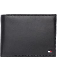 Tommy Hilfiger Eton Mini Billfold Leather Wallet in Black for Men | Lyst