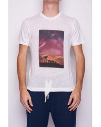 Daniele Fiesoli Desert Image Linen Tshirt Colour: , - White
