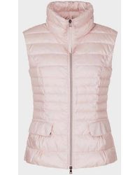 Marc Cain Essentials Rose Quilted Gilet With Down +e 37.15 W11 204 - Pink
